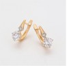 Finos Aretes Dama Con Cristal Austriaco Oro 14k Laminado