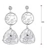 Aretes Cristal Y Perlas Mariposa Oro 14k Laminado Blanco