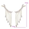 Aretes Trepadores Fiesta Cristales Oro 14k Laminado Dorado