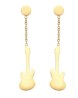 Aretes Pendientes Guitarra Eléctrica Oro 14k Laminado
