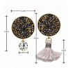 Aretes con Cristales Elements Y Borla Oro 18k Laminado
