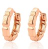 Aretes Arracadas Dama Pulidas Oro Rosa 18k Laminado