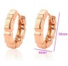 Aretes Arracadas Dama Pulidas Oro Rosa 18k Laminado