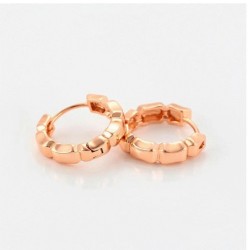 Aretes Arracadas Dama Pulidas Oro Rosa 18k Laminado