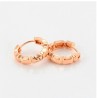 Aretes Arracadas Dama Pulidas Oro Rosa 18k Laminado