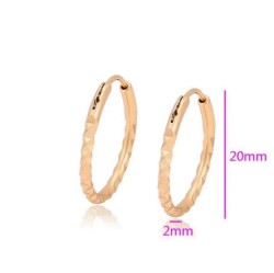 Arracadas Facetadas Diamantadas Niña Oro 18k Laminado