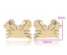 Aretes Broquel Cangrejo Cristales Niña Oro 14k Laminado Bolita