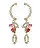 Aretes Con Brillantes Cristal Oro 14k Laminado