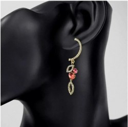 Aretes Con Brillantes Cristal Oro 14k Laminado