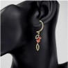 Aretes Con Brillantes Cristal Oro 14k Laminado