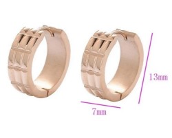 Arracadas Huggies Facetadas Oro Rosa 18k Laminado