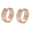 Arracadas Huggies Facetadas Oro Rosa 18k Laminado