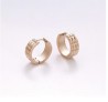 Arracadas Huggies Facetadas Oro Rosa 18k Laminado