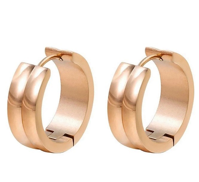 Arracadas Oro Rosa 14k Laminado Con