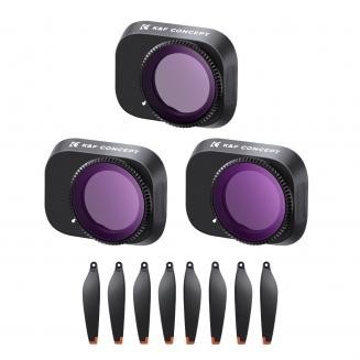 Kit Filtros ND8/PL+ND16/PL+ND32/PL+Helices para DJI Mini 3 Pro