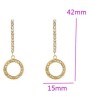 Aretes Blgari Cristal Diamante Oro 24k Laminado