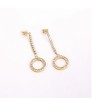 Aretes Blgari Cristal Diamante Oro 24k Laminado