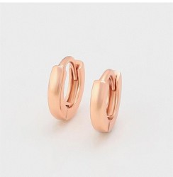 Arracadas Huggies Minis 0.9 cm Oro Rosa Laminado 18k Para Niña