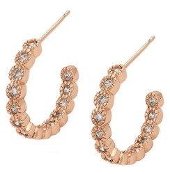 Medias Arracadas Churumbela Swarovski Oro 18K Laminado