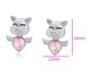 Aretes Cerdo Con Alas Cristales Austriacos Dama Oro 18K Laminado