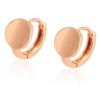 Arracadas Huggies De Oro De 18k Laminado Rosa No