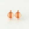 Arracadas Huggies De Oro De 18k Laminado Rosa No