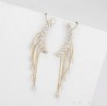 Aretes Trepadores Fiesta Cristales Oro 14k Laminado Dorado