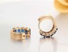 Aretes Arracadas Cristal Rubo O Zafiro Oro 14k Laminado Azul
