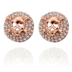 Aretes Ocean Heart, Baño oro rosa, 18K, ACM5-14-36