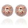 Aretes Ocean Heart, Baño oro rosa, 18K, ACM5-14-36