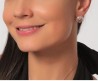Aretes Ocean Heart, Baño oro rosa, 18K, ACM5-14-36