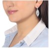 Aretes Ocean Heart, Baño oro blanco, 18K, ACM5-14-61