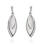 Aretes Ocean Heart, Baño oro blanco, 18K, ACM5-14-61