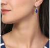 Aretes Ocean Heart, Baño oro blanco, 18K, AC15-75