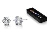 Aretes Ocean Heart, Baño oro blanco, 18K, OH15-205