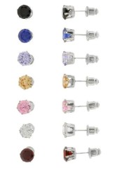 Aretes Ocean Heart, Baño oro blanco, 18K, OH15-205