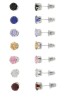 Aretes Ocean Heart, Baño oro blanco, 18K, OH15-205