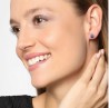Aretes Ocean Heart, Baño oro blanco, 18K, OH15-205