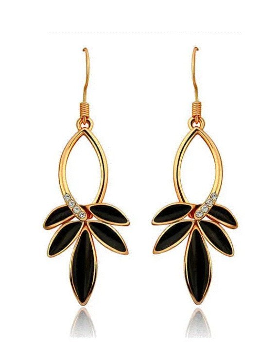 Aretes Ocean Heart, Baño oro amarillo, 18K, ACM5-14-32