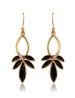 Aretes Ocean Heart, Baño oro amarillo, 18K, ACM5-14-32