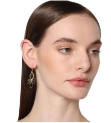 Aretes Ocean Heart, Baño oro amarillo, 18K, ACM5-14-32