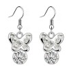 Aretes Ocean Heart, Baño oro blanco, 18K, ACM5-14-70