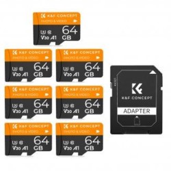 Tarjeta Micro SD U3/V30/A1 de 64GB, Tarjeta de Memoria con Adaptador Adecuada para Cámara de Vigilancia y Cámara de Caza - 7 pi