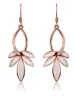 Aretes Ocean Heart, Baño oro rosa, 18K, ACM5-14-35