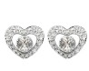 Aretes Ocean Heart, Baño oro blanco, 18K, OH15-353