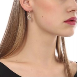 Aretes Ocean Heart, Baño oro rosa, 18K, AC15-419
