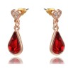 Aretes Ocean Heart, Baño oro rosa, 18K, AC15-84