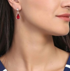 Aretes Ocean Heart, Baño oro rosa, 18K, AC15-84