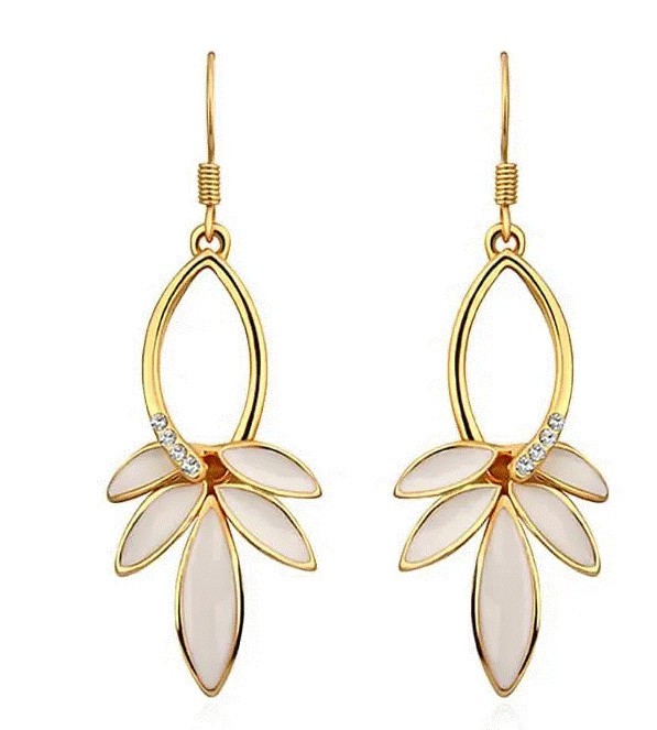 Aretes Ocean Heart, Baño oro amarillo, 18 K, ACM5-14-34