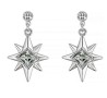 Aretes Ocean Heart, Baño oro blanco, 18K, OH18-223